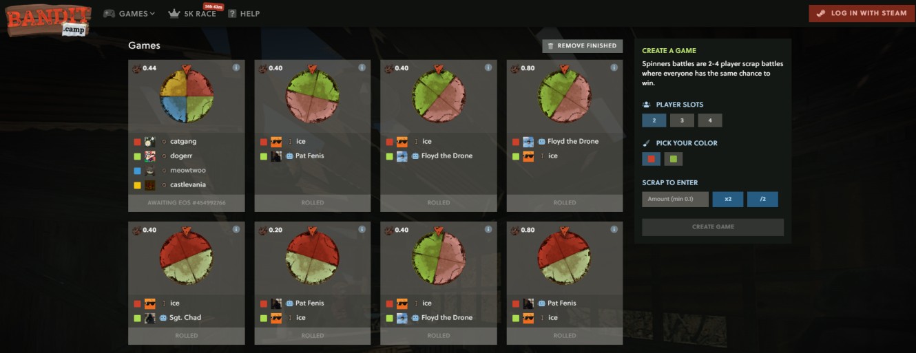 Bandit.Camp Spinner Battles
