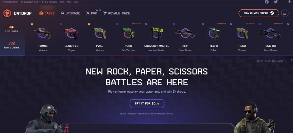 DatDrop case site