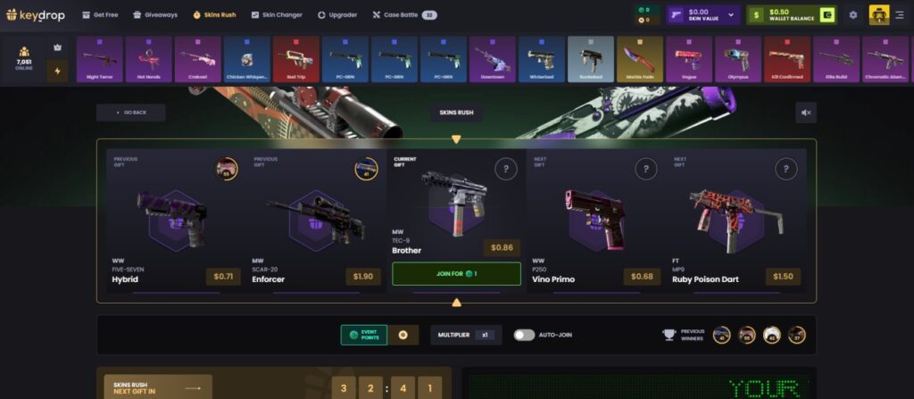 KeyDrop Skin Rush