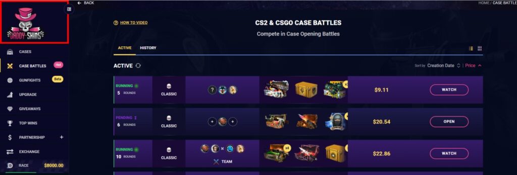 DaddySkins Case Battles