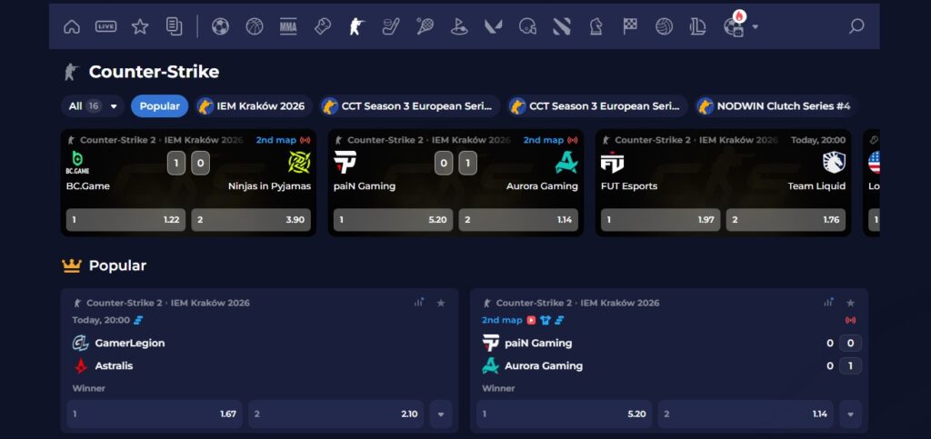 Sportsbook and Esports Betting